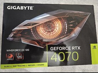 Prodám GeForce RTX 4070 WindForce OC 12G Gigabyte