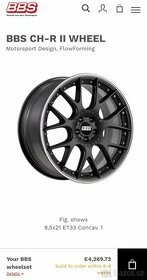 BBS CH-R II Motorsport Satin Black 9,5x21 ET33 - 1