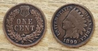 Mince USA, Spojené státy, 1 cent 1899 / Indian cent