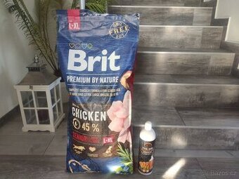 Brit Premium by Nature Senior L+XL 15 kg+Lososový olej 1000 - 1