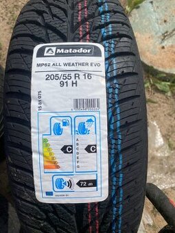 Celoroční pneu 205/55/R16 Matador Nepoužité 4ks