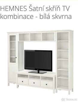 Ikea Hemnes obývací stěna bílá