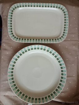 RETRO porcelánová, podnos, tác