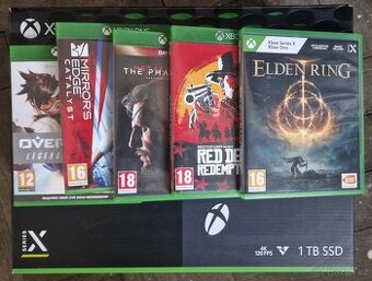 Xbox Series X – orig. krabice + 4 hry (Elden Ring, RDR2,..)