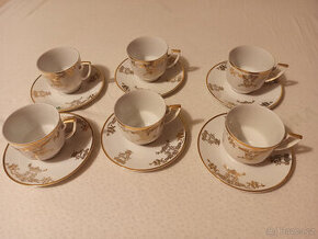 Hrníčky s podšálky Pirkenhammer Československo