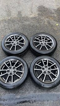 Prodám alu kola Borbet 15” s pneu Barum Bravuris