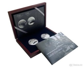Vzácná sada mince a medaile ČNB - Pocta Luboši Charvátovi