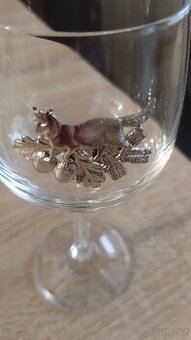 Myslivecké sklenice na víno retro