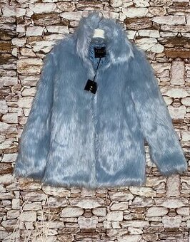 Modrý kožich Mohito -XS/34 - 1