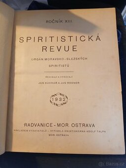 Kniha Spiritistická revue 1932