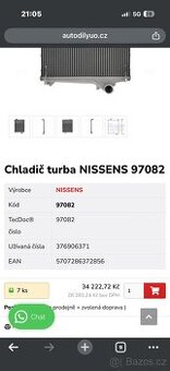 Chladič turba Volvo fh4 540