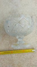 Broušená mísa na nožce Bohemia Crystal