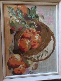 Starý vyšívaný obraz