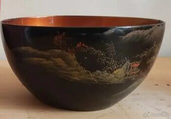 Asijská rýžová miska malovaná zevnitř i zvenku