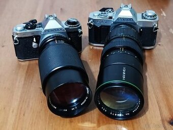 Kolekce fotoaparátů - PENTAX+Vivitar, CANON+Hanimex