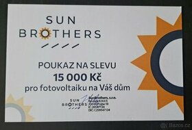Sleva na fotovoltaiku Sun Brothers