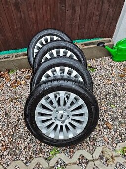 ALU kola Ford 215 55R16 ET 50 pneu nové