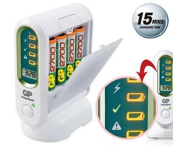 Nabíječka baterií GP- 4 x AA (AAA)- nabíjí po 1 ks