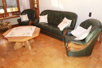 kožena sedaci souprava + 2 kresla