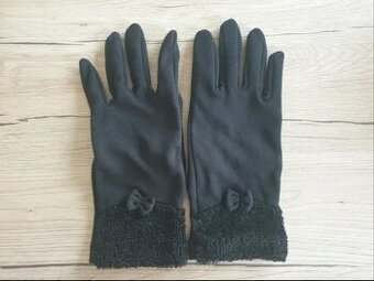 Černé dámské rukavice