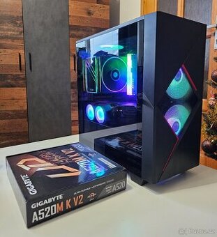 Herní počítač, ryzen 5, RX 580 8GB, SSD - 1