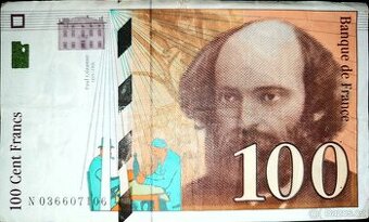 100 franků/francs Francie 1997 Cézanne