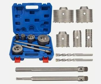 Sada korunkových vrtáků do betonu a zdiva – nová