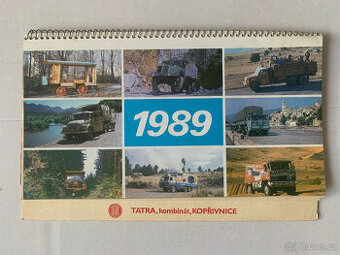 Tatra, kombinát, Kopřivnice - dobový stolní kalendář 1989