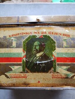 Stará plechovka upomínka na 28 říjen 1918