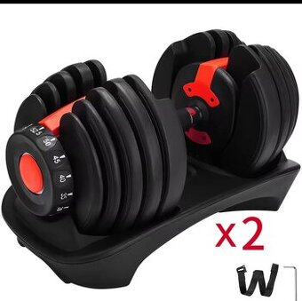Nastavitelne činky 2,5 - 24kg set 2kusy