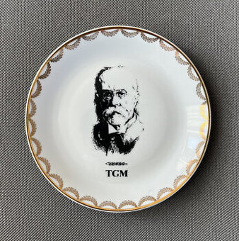 Pamětní talíř 19 cm, T. G. Masaryk, Moritz Zdekauer