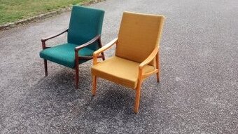 Retro křesla JIROUTEK-dva kusy