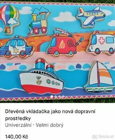 Dřevěná vkládačka jako nová dopravní prostředky