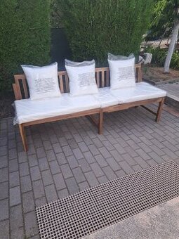 Dřevěná zahradní lavice/polohovací lehátko