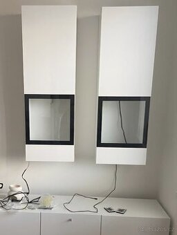 Obyváková vitrína s LED podsvícením