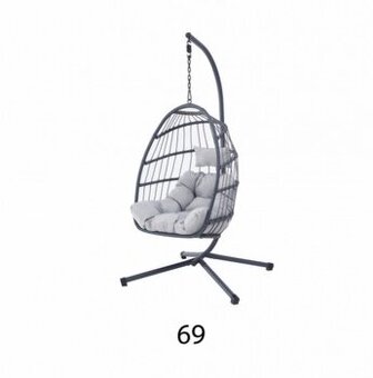 Prodám Závěsné křeslo 69 (houpačka) šedá barva