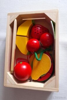 Dřevěná sada krájení ovoce