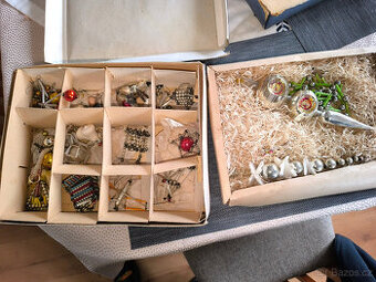 Staré vánoční ozdoby, mix, retro 50.léta