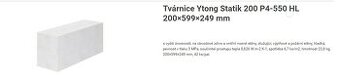 tvárnice porobeton Ytong Statik tl. 200 mm