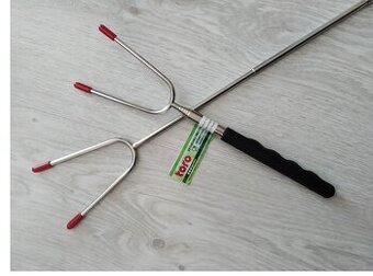 2x nová opékací vidlice - teleskopická rukojeť