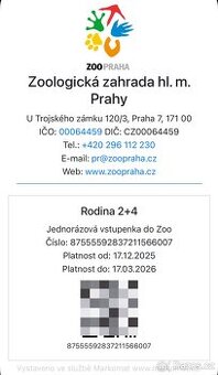 Rodinná vstupenka do Zoo Praha