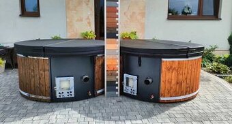 Koupací sud s vířivkou a vnitřním ohřevem vody