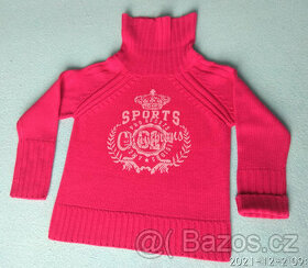 Teplý svetřík rolák pro 7-8leté, vel. 128