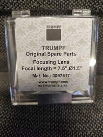 Čočky 5' a 7,5' pro pálení plechů laserem TRUMPF