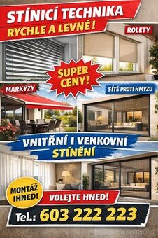 Žaluzie, rolety a sítě