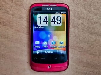 HTC Wildfire A3333 + kožené pouzdro HTC - 1
