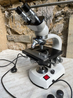 Vzácný vintažní laboratořní Mikroskop Steindorf-Berlin binok - 1