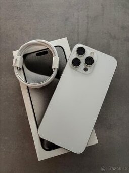 Apple iPhone 15 Pro Max, White Titanium, 256GB