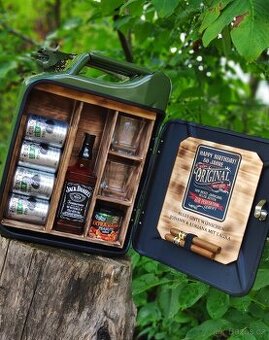 Kanister bar, minibar, kovová bandaska