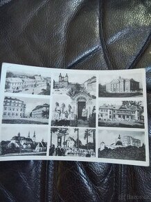 Uherské Hradiště, černobílá pohlednice, MF